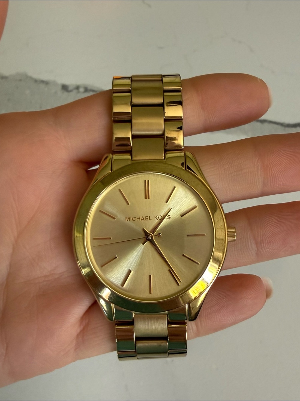 Michael Kors Gold Stainless Steel Bracelet Watch - Picture 7 of 8